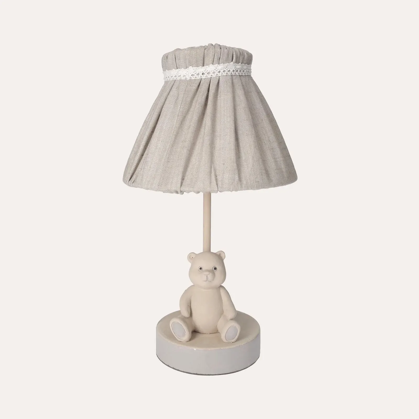 Настільна лампа Дерево Country House Shabby Тканинний абажур 60 см Бежева, фото №1