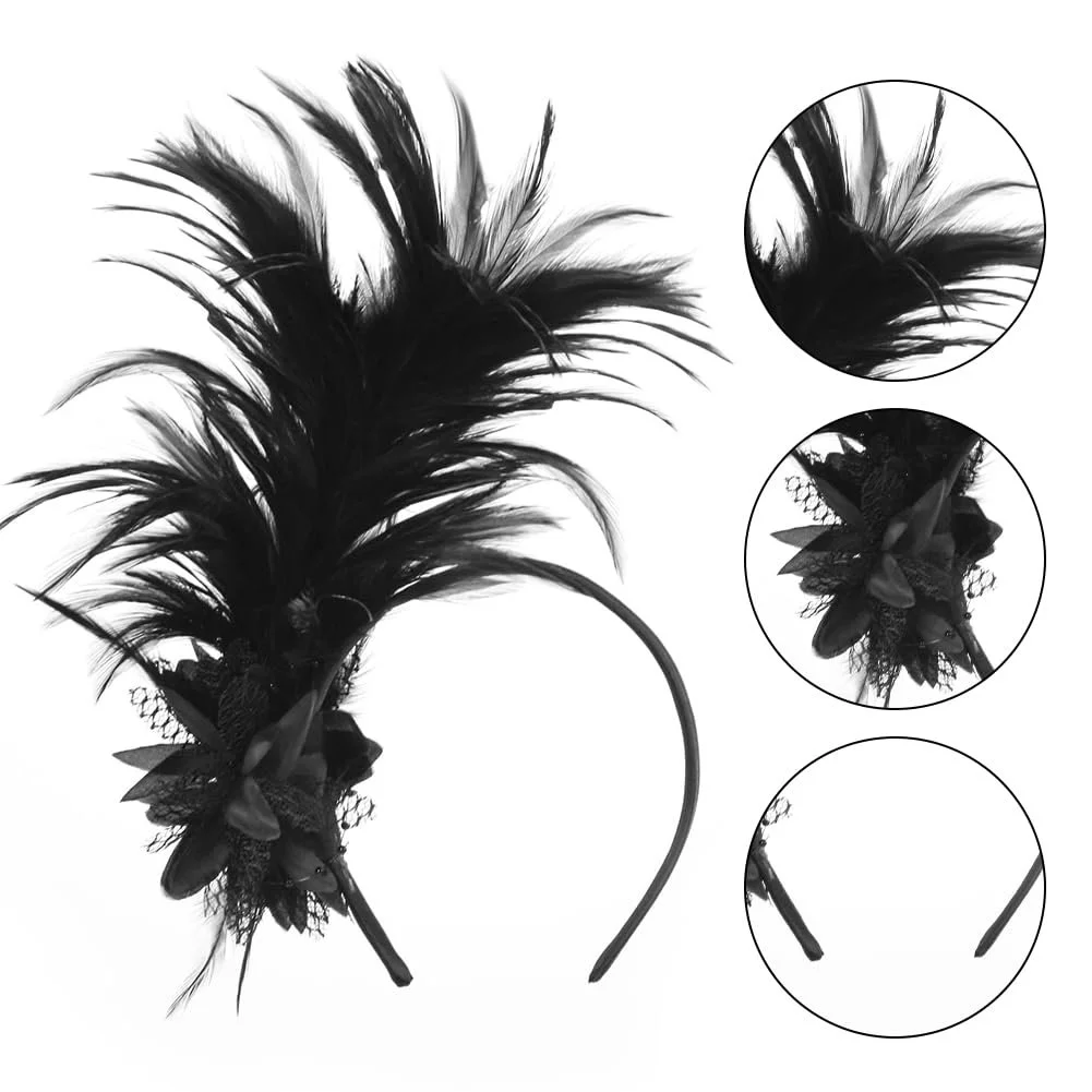 Обруч для волос с перьями, фото №3