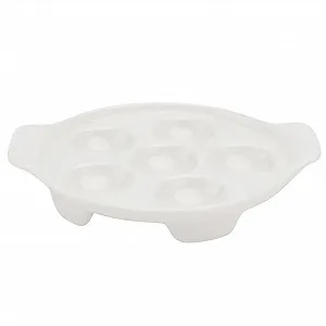 Форма для запекания улиток керамическая с отверстиями белый - Фото 1