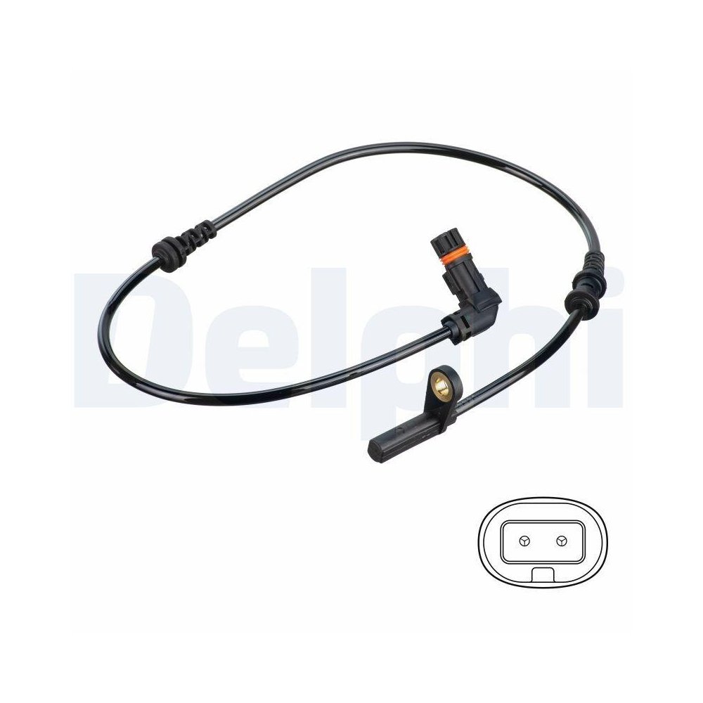 Датчик частоти обертання колеса DELPHI SS20797 для MERCEDES-BENZ передній, фото №1 Датчик частоти обертання колеса DELPHI SS20797 для MERCEDES-BENZ передній, фото №1
