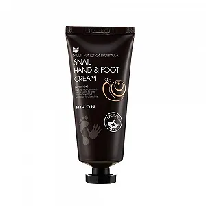 Крем MIZON Snail для рук и ног (100 мл) Увлажняющий и успокаивающий крем для сухой кожи, сухих рук, локтей и пяток, восстановление кожи - Фото 1