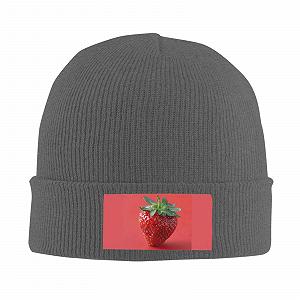 Теплая Удобная Шапка с клубничным принтом synthetic.ua - Фото 1