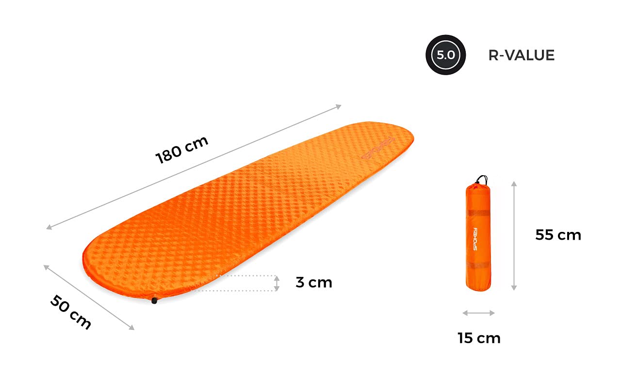 Килимок SPOKEY Rambler Надувний L180 x W50 x H3 см 850 г Поліестер Diamond Rip-Stop Поліуретан, фото №6 Килимок SPOKEY Rambler Надувний L180 x W50 x H3 см 850 г Поліестер Diamond Rip-Stop Поліуретан, фото №6