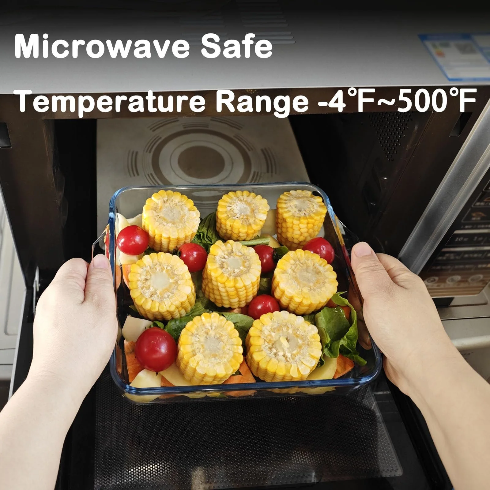 Форма для запекания Стеклянная квадратная Боросиликатное стекло 7.8 дюйма для духовки и аэрофритюрницы, фото №4