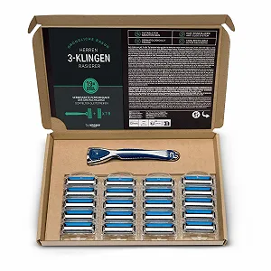 Бритва для мужчин by Amazon с тройным лезвием и 19 сменными лезвиями synthetic.ua - Фото 1