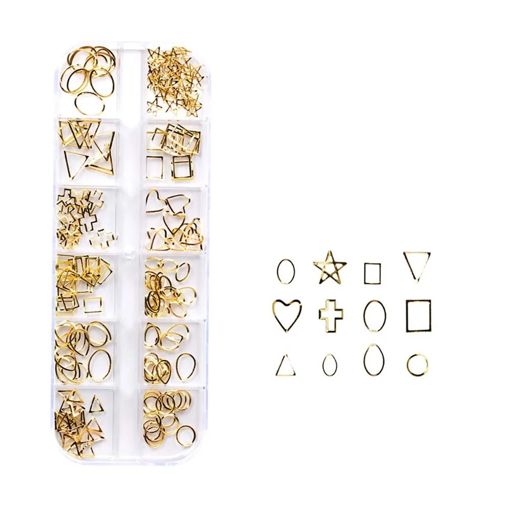 3D Аксессуары для ногтей Бисер Стразы Блестки Заклепки Ювелирные изделия Металлические украшения для маникюра DIY, 4 шт, фото №3