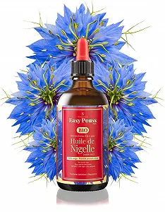 Масло Shandrani Easy Pouss Paris Easy Pouss Organic Natural Nigelia Black Seed, с семенами черного тмина, богато Омега 6 и 9, очищает корни и уменьшает выпадение волос, 100 мл synthetic.ua - Фото 1