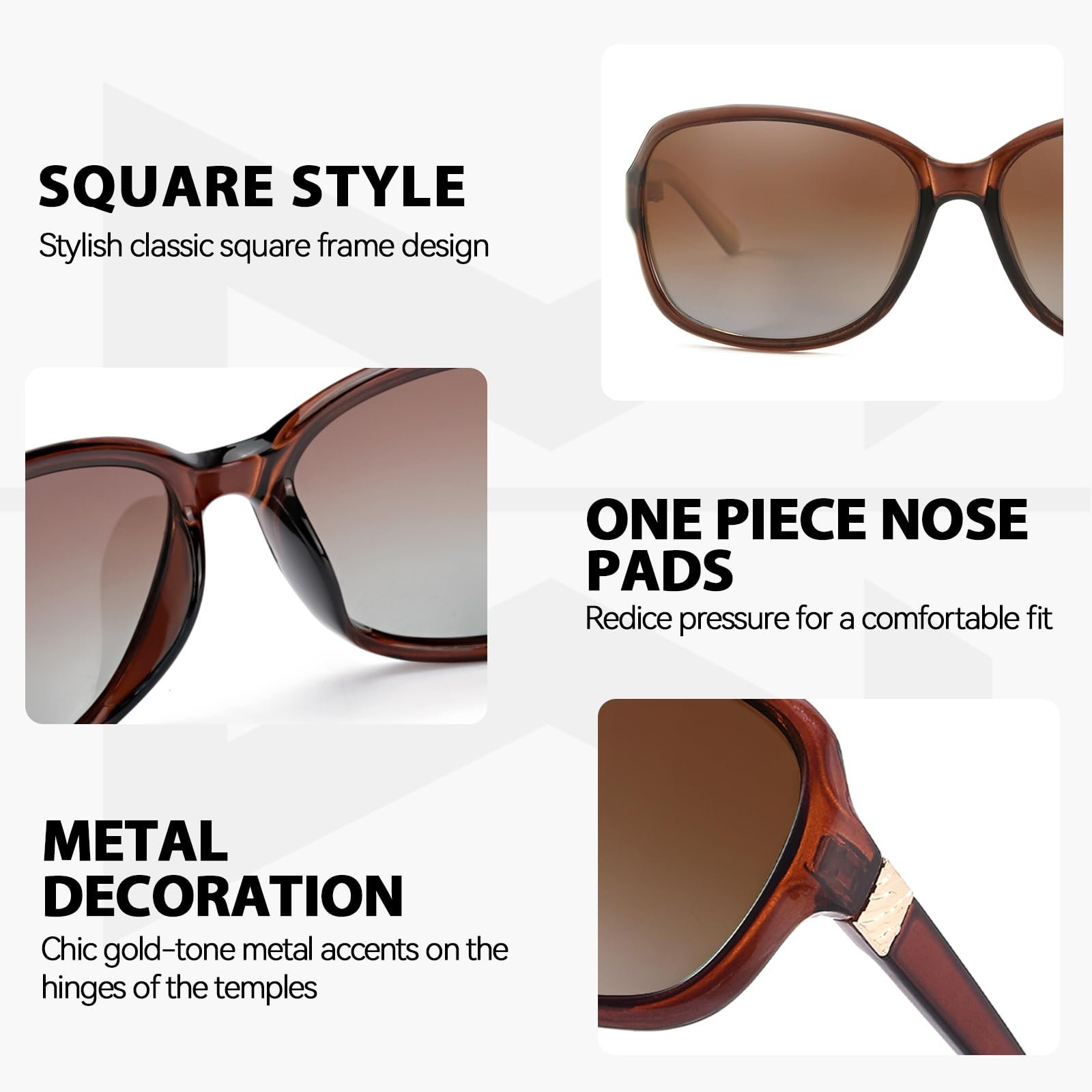 Жіночі Сонцезахисні окуляри Myiaur 2 шт Поляризовані лінзи UV400, фото №4