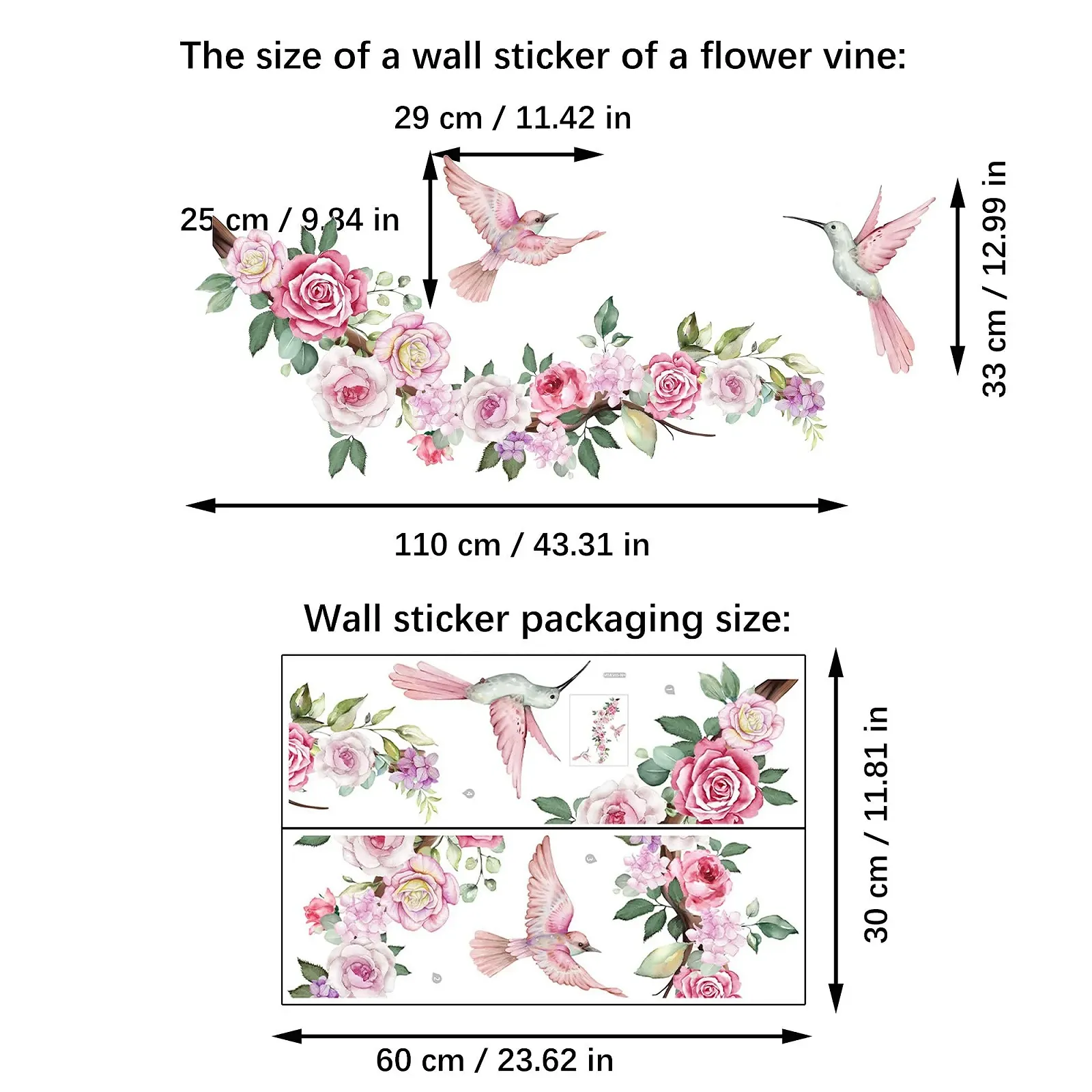 Наклейка на стену duoyif Бохо Цветы, фото №2