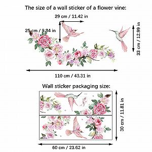 Наклейка на стіну duoyif Бохо Квіти synthetic.ua - Фото 1