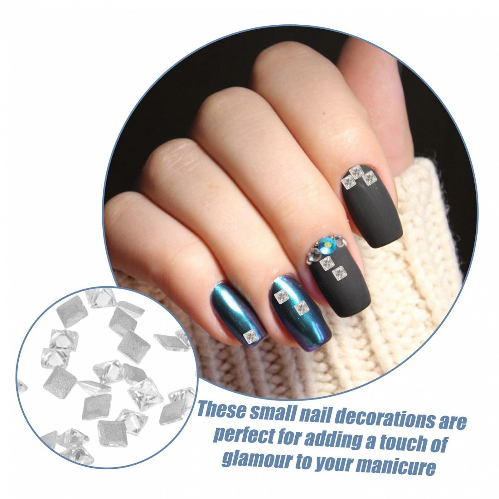 Пласкі цирконові камені для нігтів Healeved, набір 50 шт, фото №4