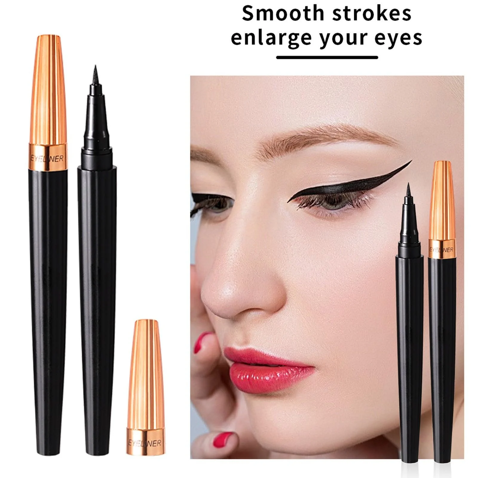 Підводка для очей Liquid Strokes Smooth Cool Black Водостійка, швидковисихаюча 1 мл Чорний, фото №2 Підводка для очей Liquid Strokes Smooth Cool Black Водостійка, швидковисихаюча 1 мл Чорний, фото №2