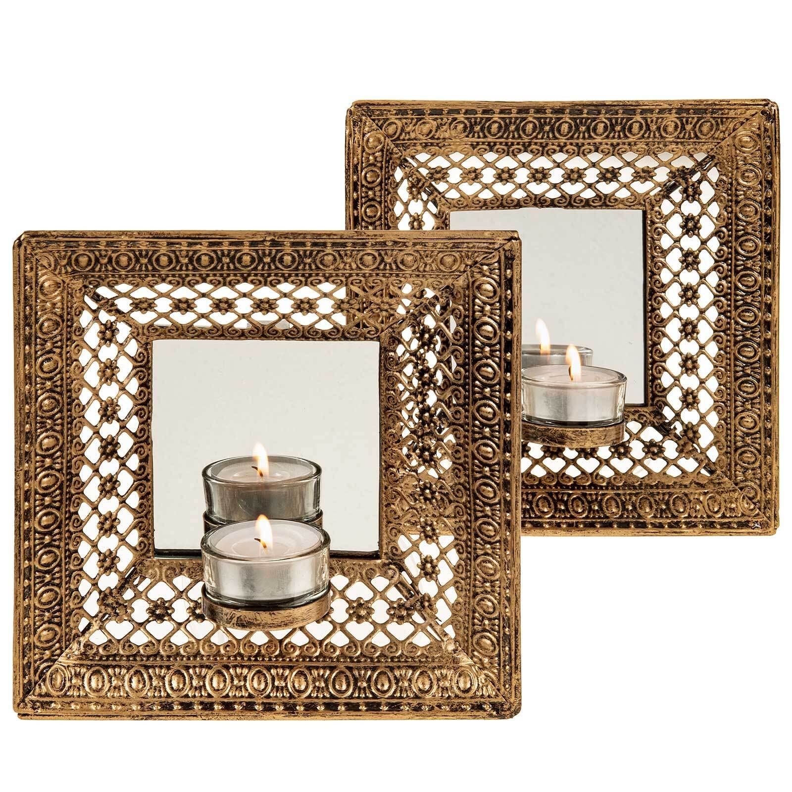 Подсвечник SIDCO Tea Light Holder 2 x настенный металлический подсвечник для чайных свечей, фото №2