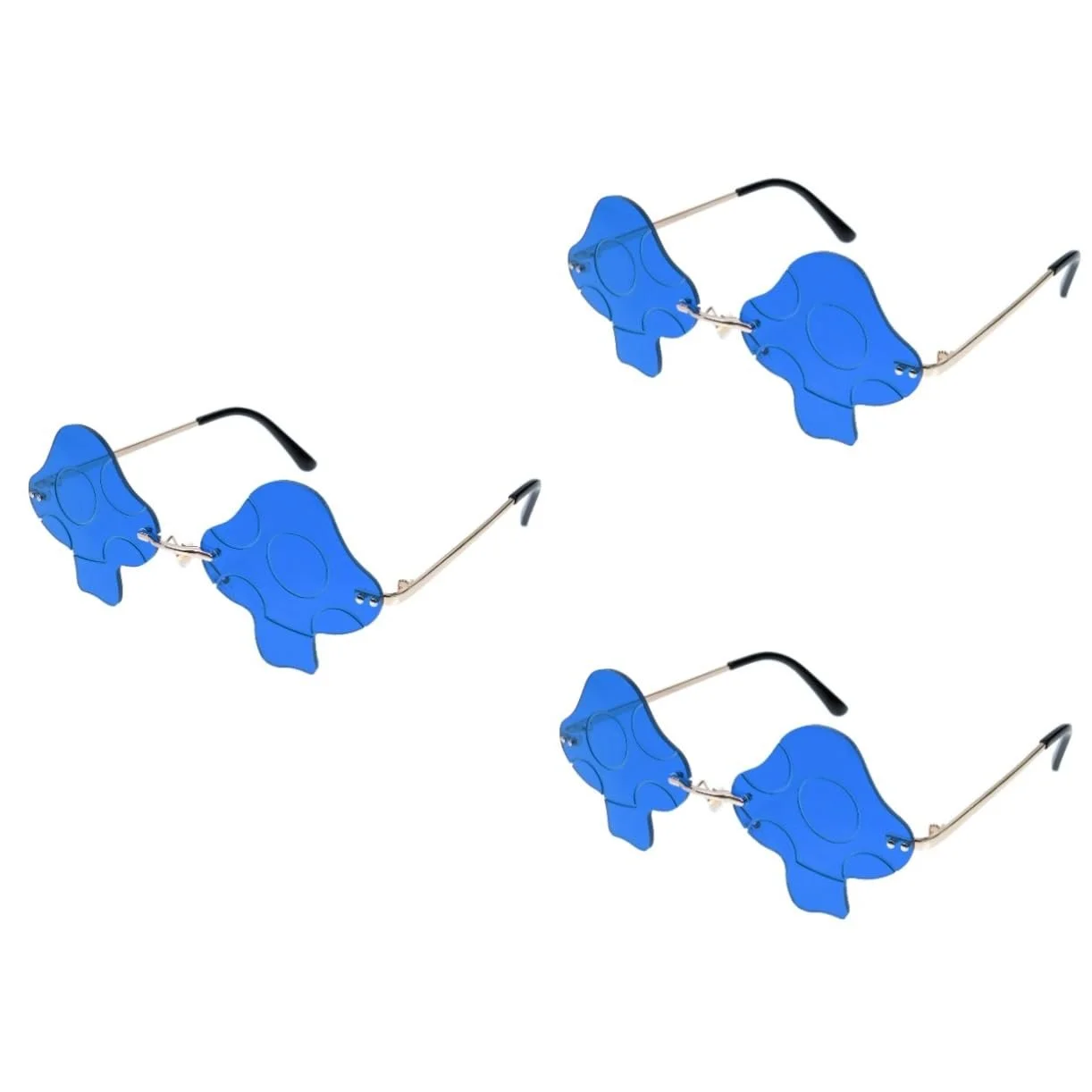 Сонцезахисні окуляри PACKOVE, Набір з 3 шт, Без оправи, Метал, синій, фото №1