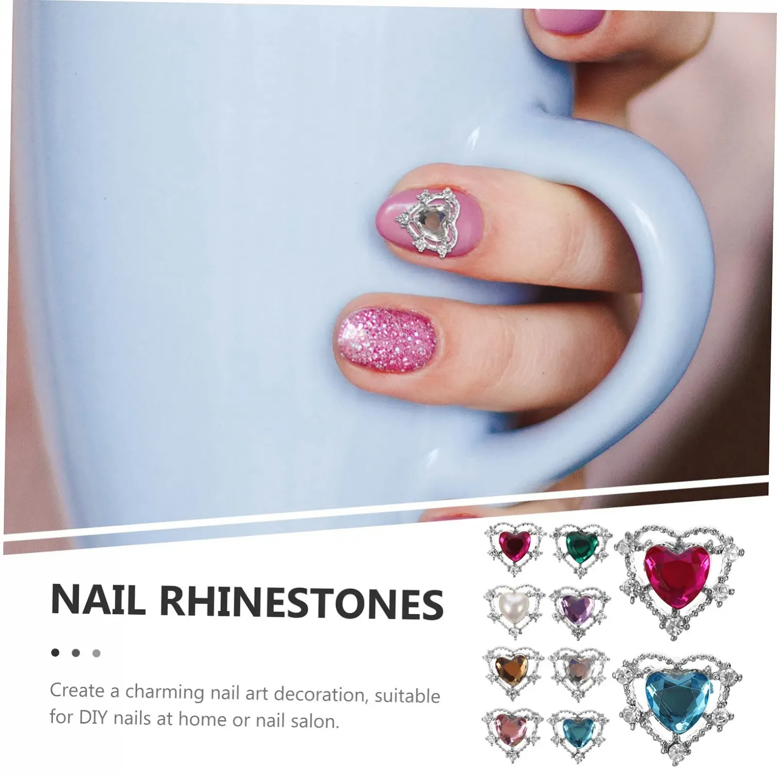 Стрази для нігтів FRCOLOR 30 шт. Блискучі, для манікюру, аксесуари для творчого дизайну нігтів, фото №8