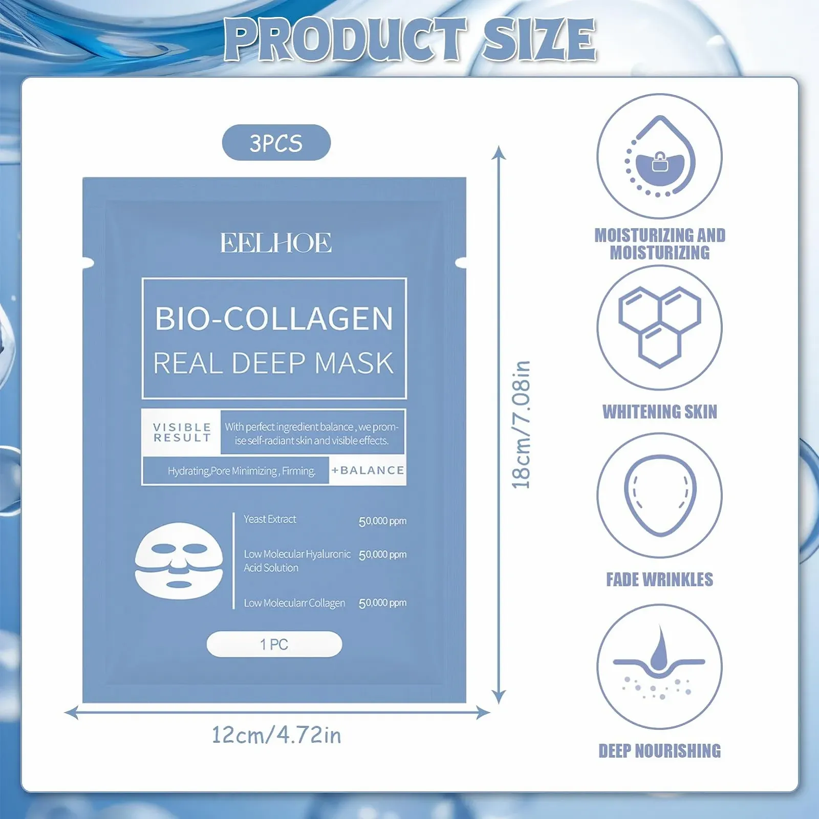 Маска для лица Organic Collagen Real Deep, ночная, против морщин, для увлажнения, очищения, жасминовый бальзам, фото №2