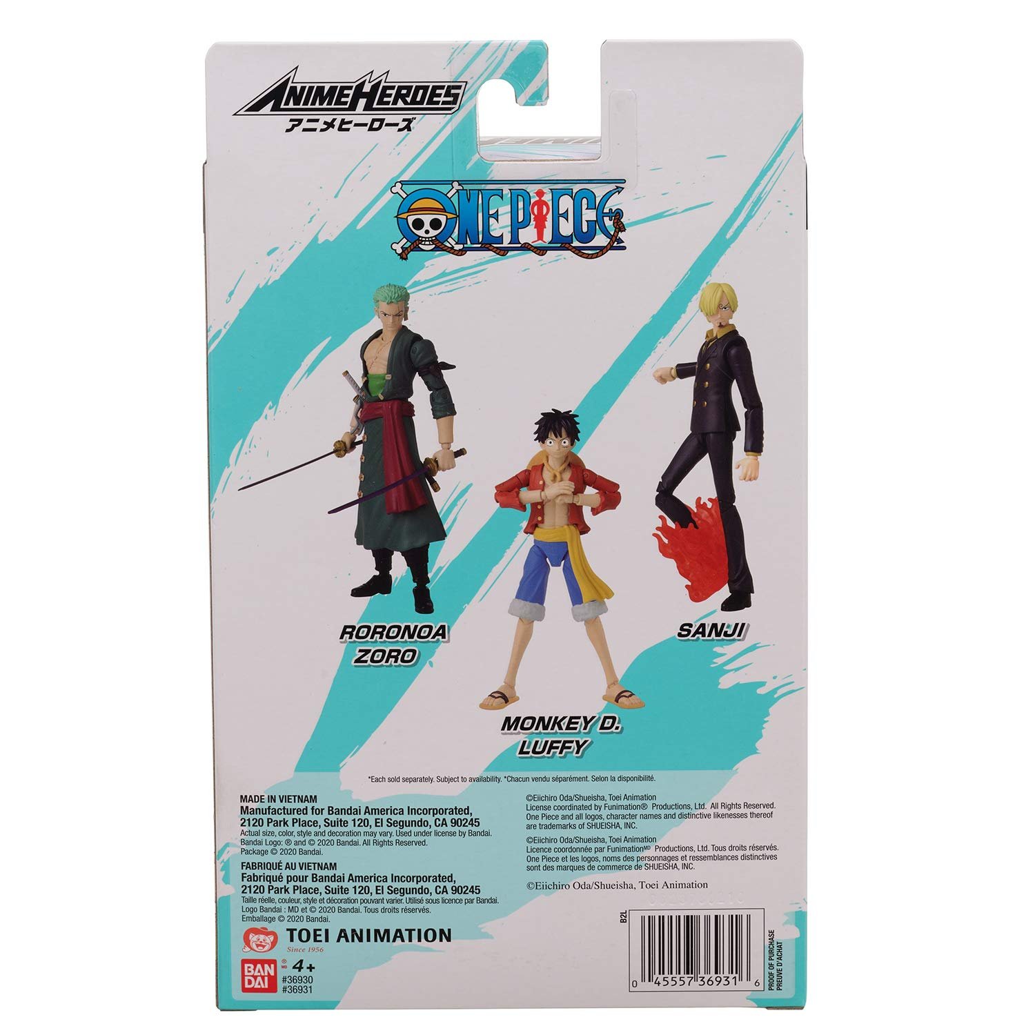 Фигурка BANDAI Anime Heroes One Piece Monkey D. Ruffy 17 см, фото №11