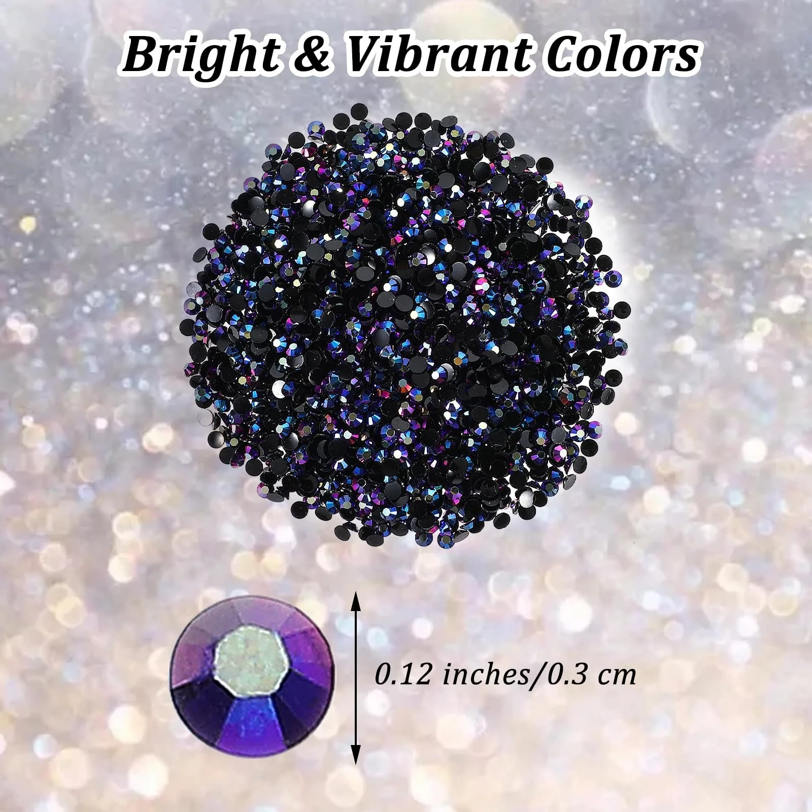 Стрази смоляні для рукоділля AB, плоскі, круглі, блискучі, кристали для прикраси одягу, чашок, взуття, тканини, фото №2 Стрази смоляні для рукоділля AB, плоскі, круглі, блискучі, кристали для прикраси одягу, чашок, взуття, тканини, фото №2