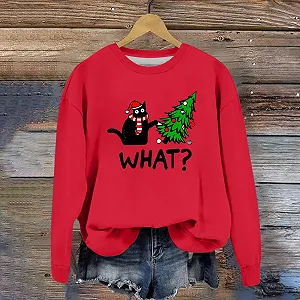 Рождественский свитер Briskorry, женский, с длинными рукавами, круглый вырез synthetic.ua - Фото 1