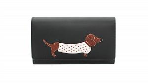 Кошелек кожаный Mala Leather BEST FRIENDS Collection Sausage Dog 3304_65 Черный - Фото 1