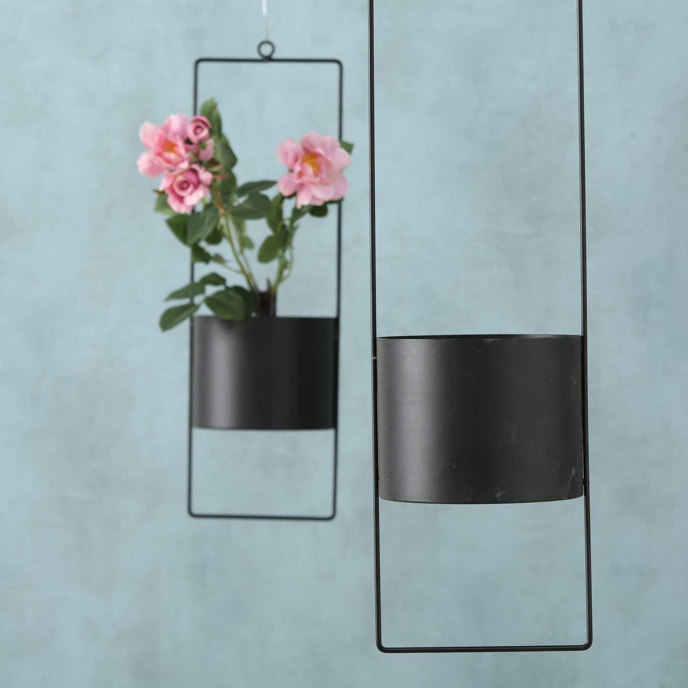 Підвісні кошики металеві набір 2 шт Чорний, фото №3