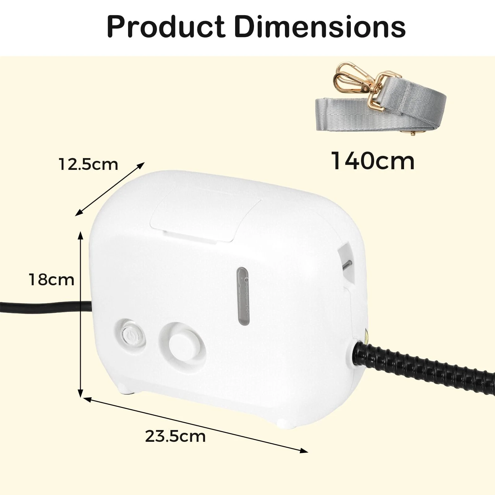 Ручной пароочиститель SOARS 11 аксессуаров 3 бар 180°C 1500 Вт 1 л Белый, фото №9