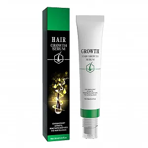 Масло для роста волос, средства для кожи головы, питательные сыворотки, органическая ботаническая формула, глубокое увлажнение, укрепляющая легкая жидкость против выпадения волос и для объема, 1.34 x 0.71 x 5.31 дюйма - Фото 1