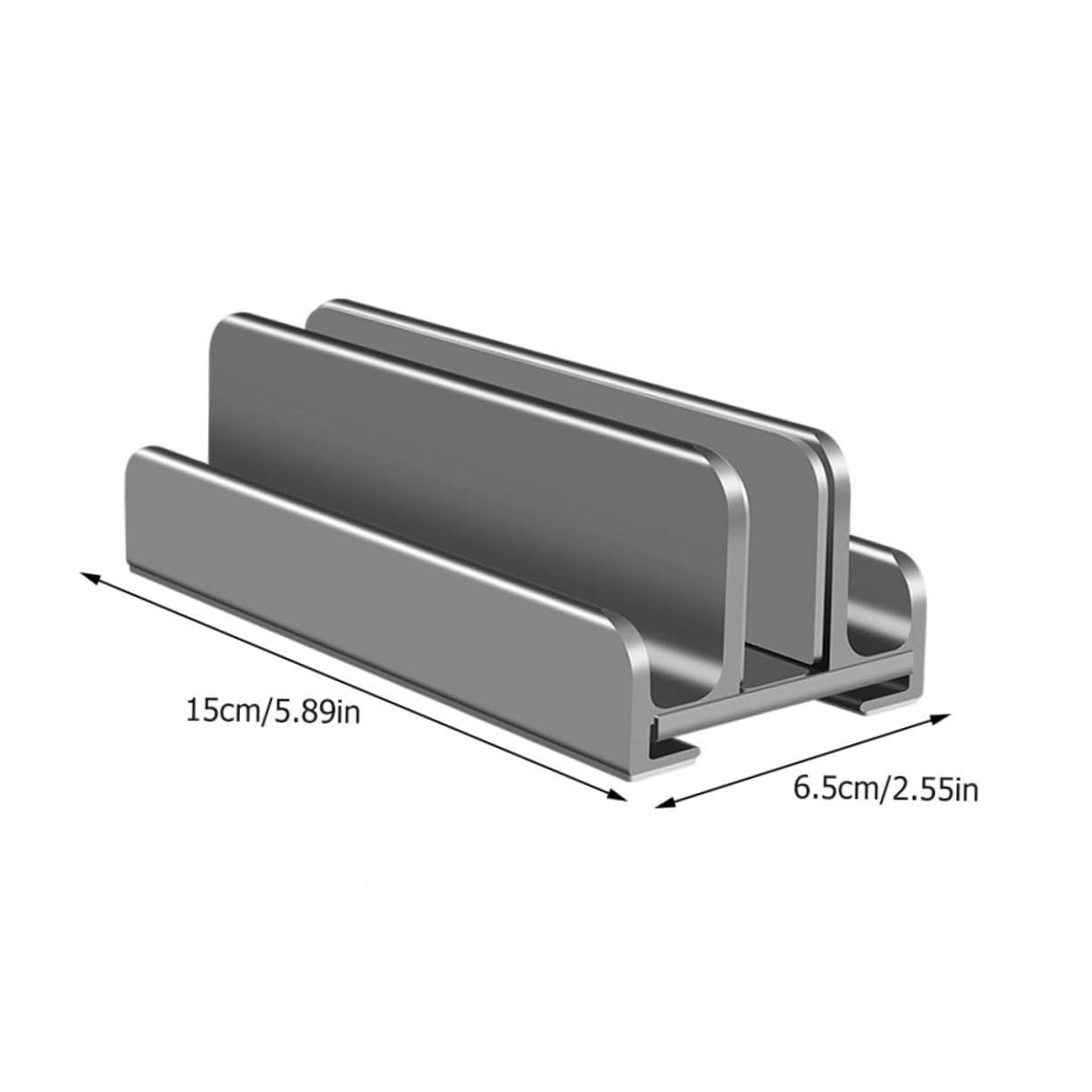 Регульована підставка для ноутбука Veemoon з вертикальним тримачем, ергономічна, компактна, сумісна з більшістю ноутбуків і планшетів, міцна, фото №2