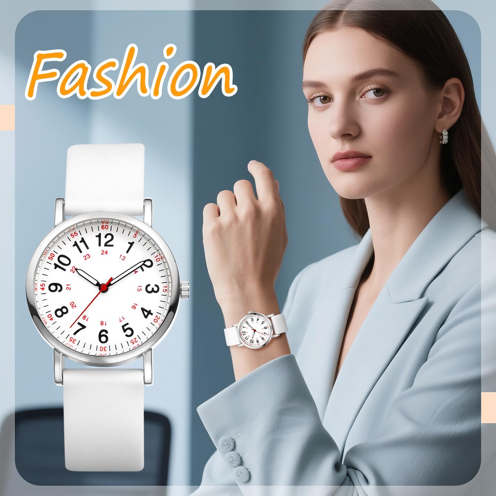 Жіночий годинник Силіконовий JewelryWe Аналоговий Кварцовий Пульсометр, фото №6