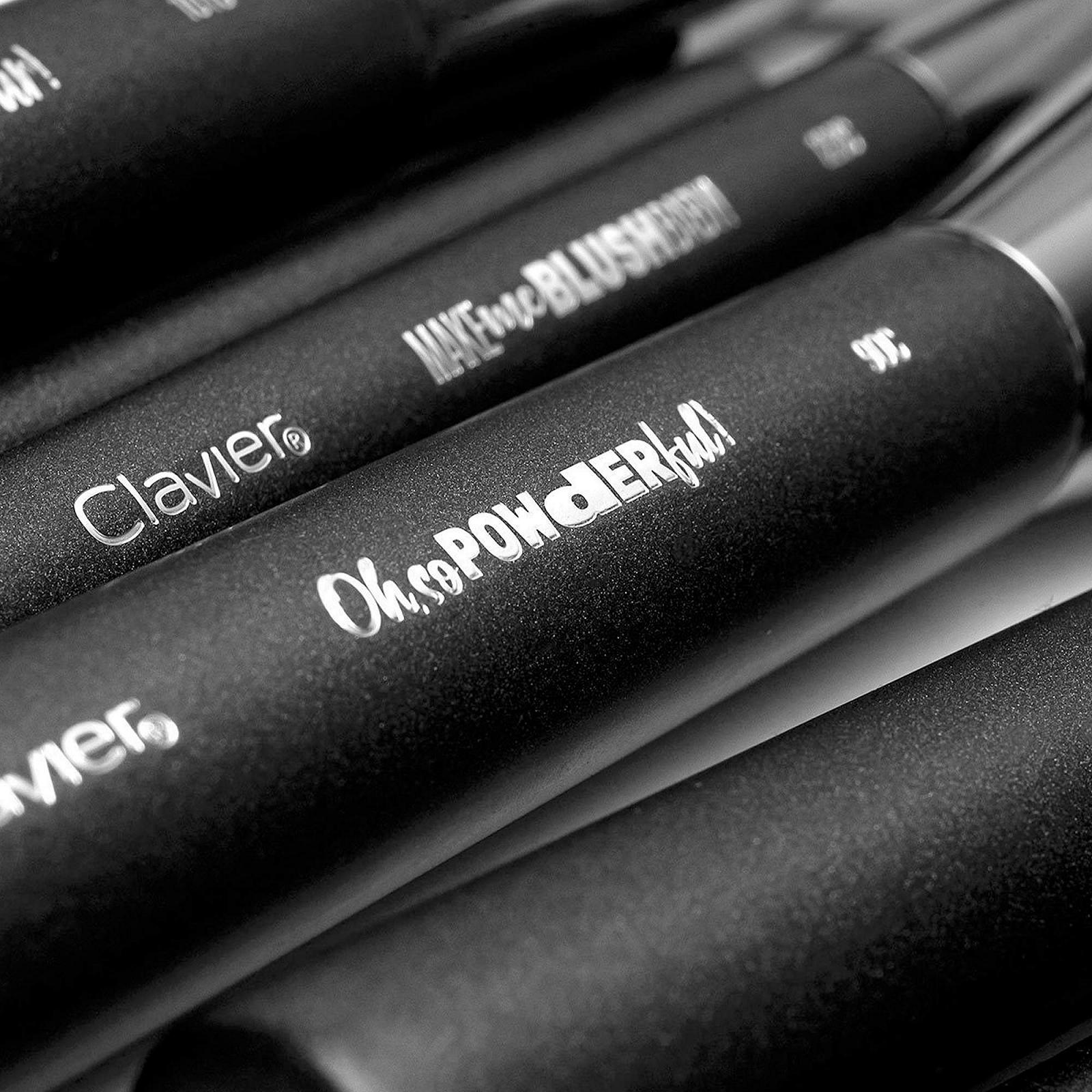Кисть Clavier 50 shades of eye 239C для точных работ на глазах и линии ресниц, для нанесения теней, длина 163 мм, головка кисти 20 мм, деревянная ручка 99 мм, металлическая крышка 40 мм, фото №5