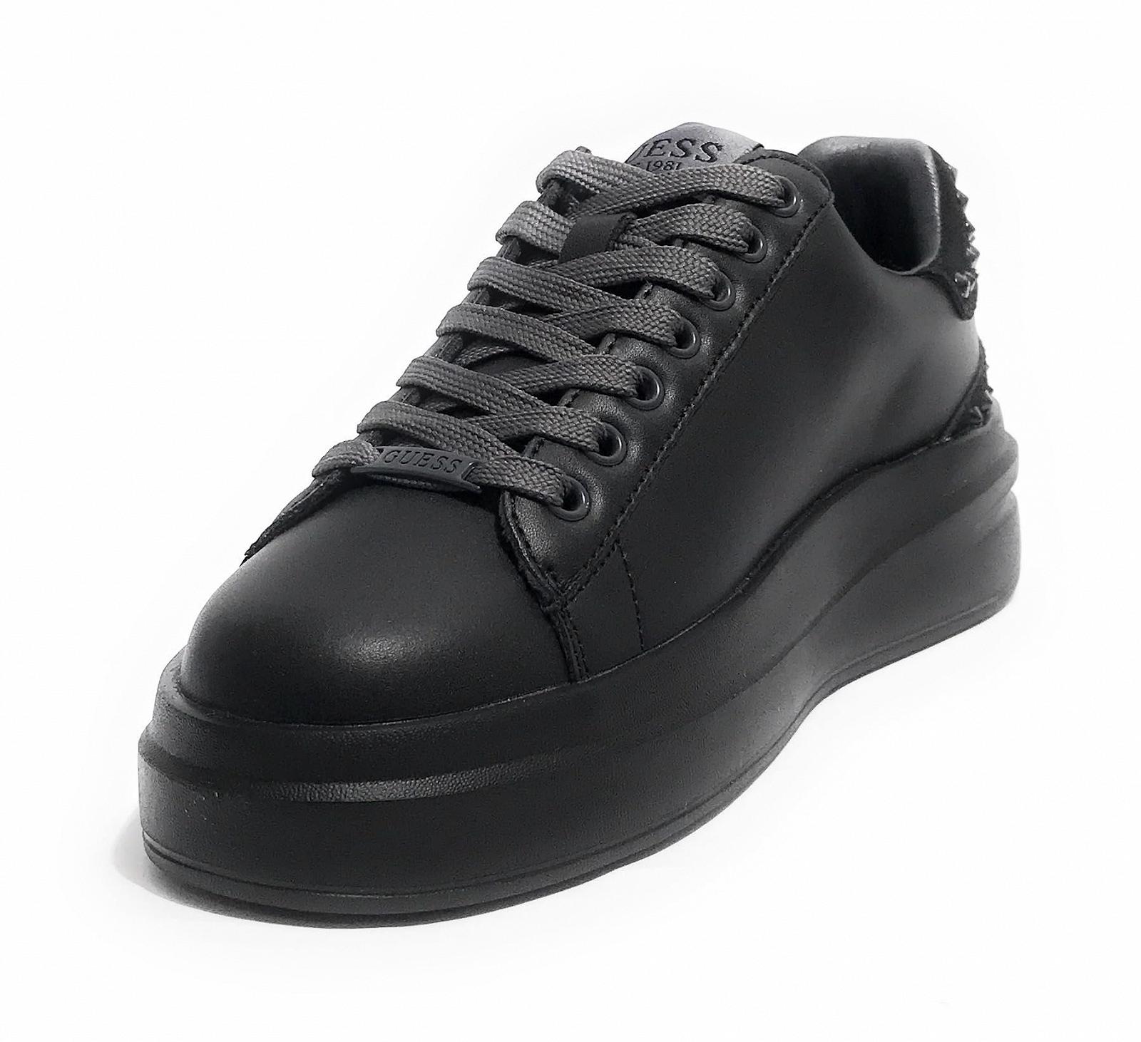 Кросівки GUESS Elbina Carryover Шкіряні Вугільний/Чорний, фото №3
