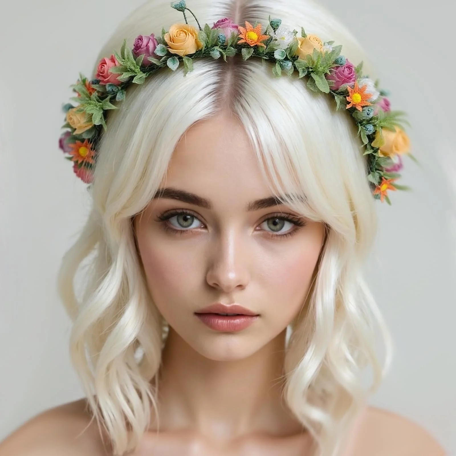 Вінок для волосся з квітами, фото №6