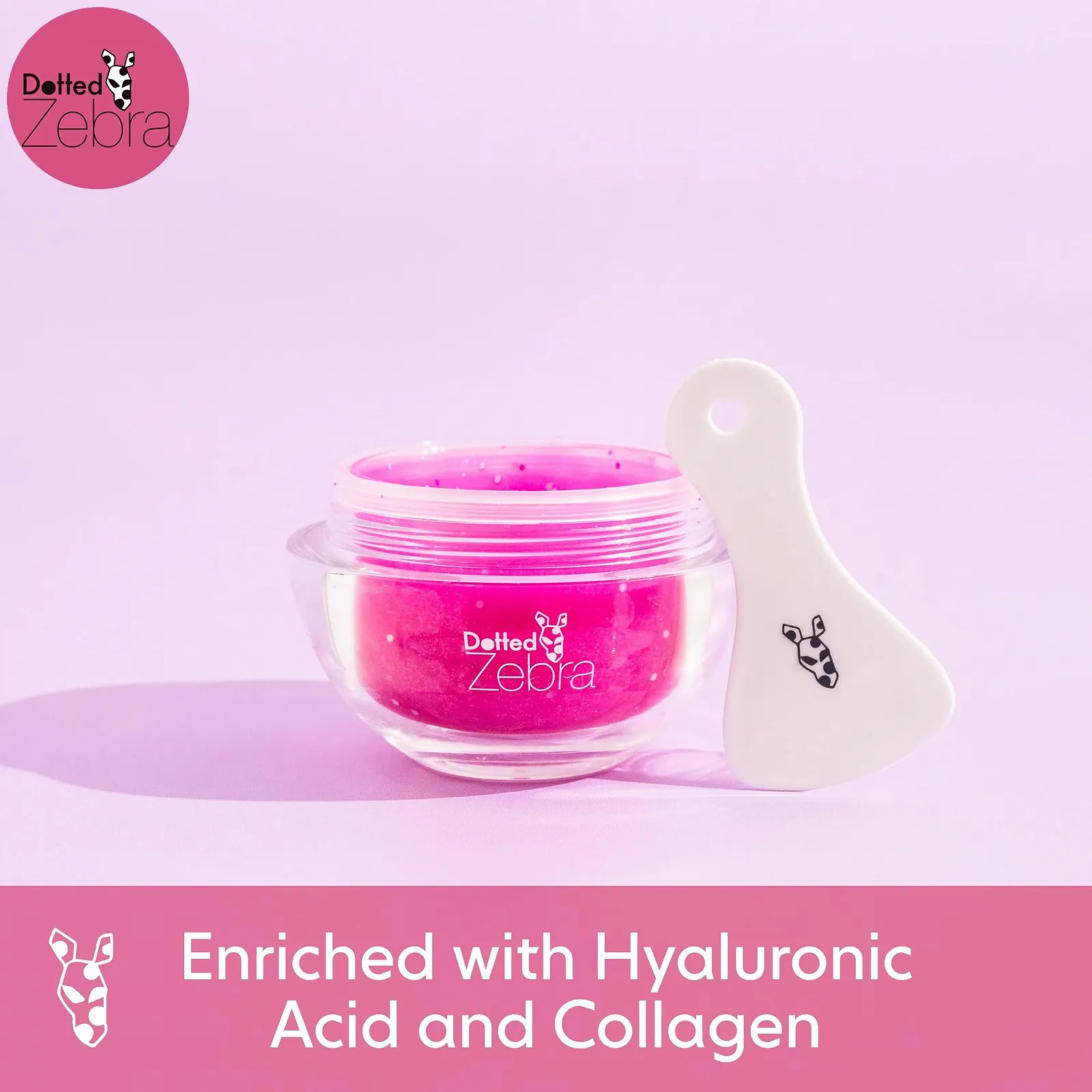 Маска-пленка Dotted Zebra Pink Frenzy с блестками, 45.4 г - С гиалуроновой кислотой и коллагеном - Увлажняющая маска для лица - Веганская - Для всех типов кожи, фото №5