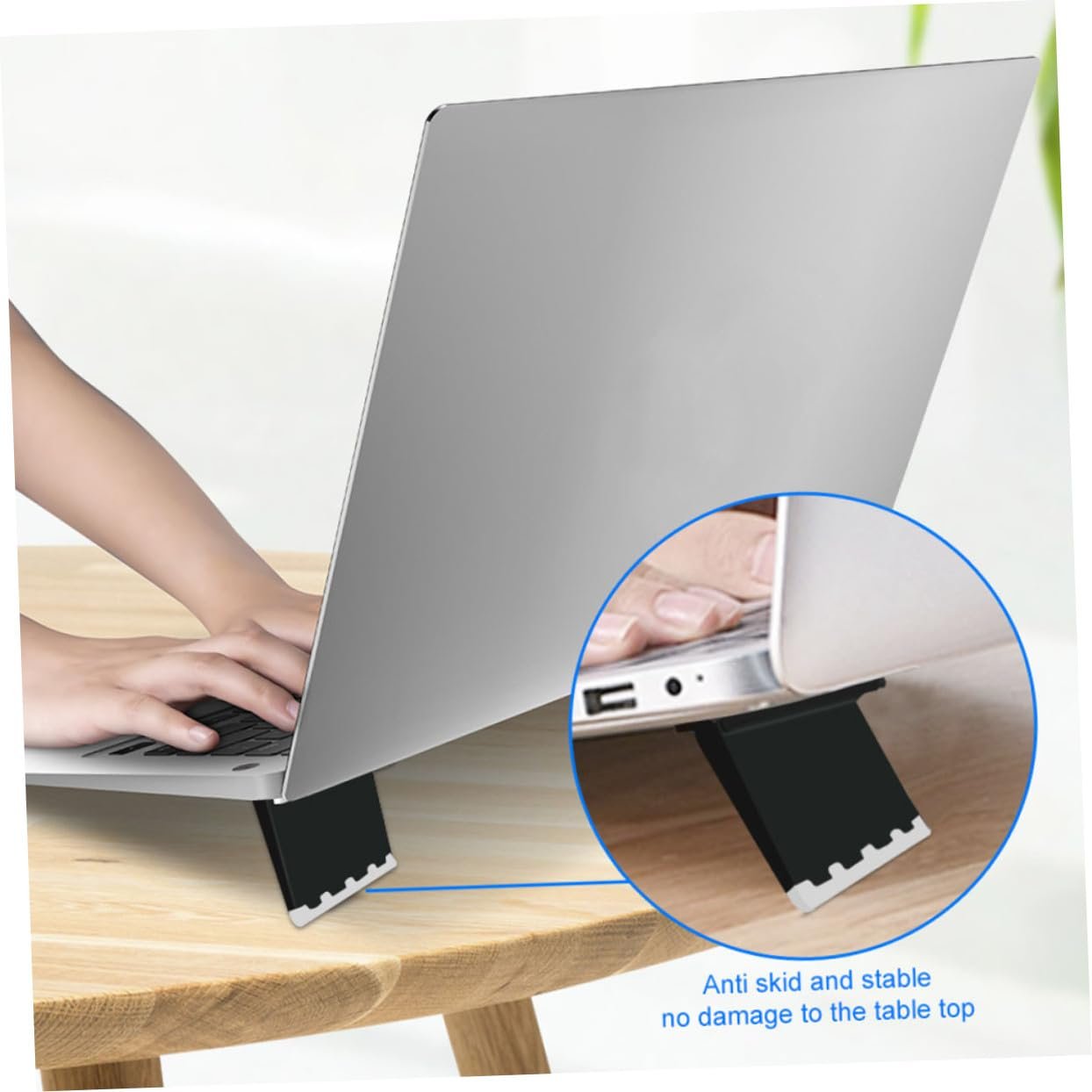 Подставка для ноутбука портативная 2 шт. Охлаждающая эргономичная настольная подставка для дома и офиса, фото №4 Подставка для ноутбука портативная 2 шт. Охлаждающая эргономичная настольная подставка для дома и офиса, фото №4