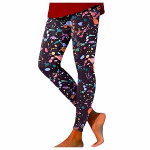 Леггинсы pxjsdwe 80s Женские Цветные Зимние Длинные Спортивные Леггинсы Running Trousers Opaque Stretch Yoga Trousers Цветные С Принтом С Высокой Талией Carnival Costume Tights Gym Party Fancy Dress Costumes - Фото 1