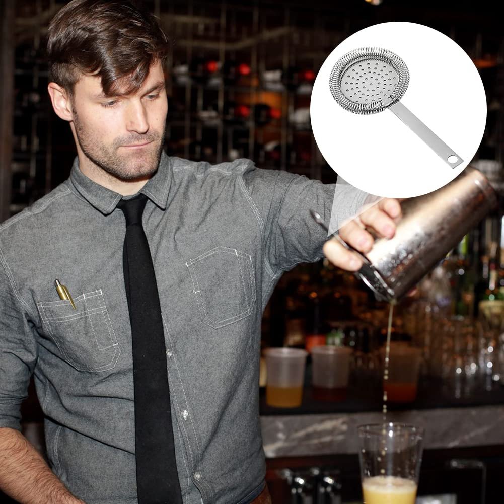 Стрейнер для коктейлів Bar Strainer з нержавіючої сталі, срібний, в упаковці, фото №6
