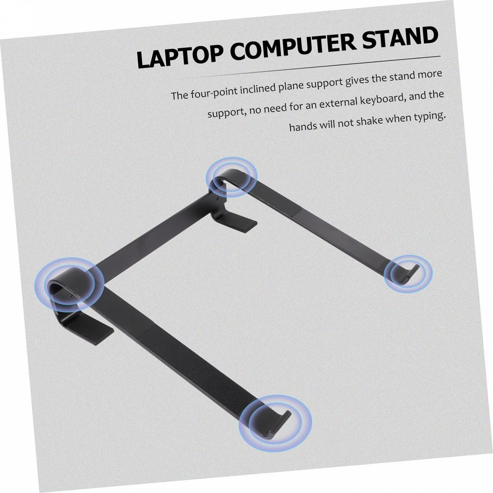 Подставка для ноутбука из алюминиевого сплава Эргономичная подставка-подъемник для ноутбука с нескользящими силиконовыми накладками Стабильный угол наклона для здоровой осанки для стола, фото №4