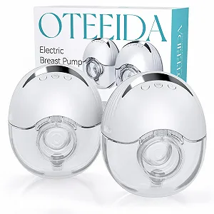 Електричний молоковідсмоктувач OTEIIDA MY-375 Hands-Free 4 режими 12 рівнів 24 мм Білий Комплект із 2 шт. - Фото 1