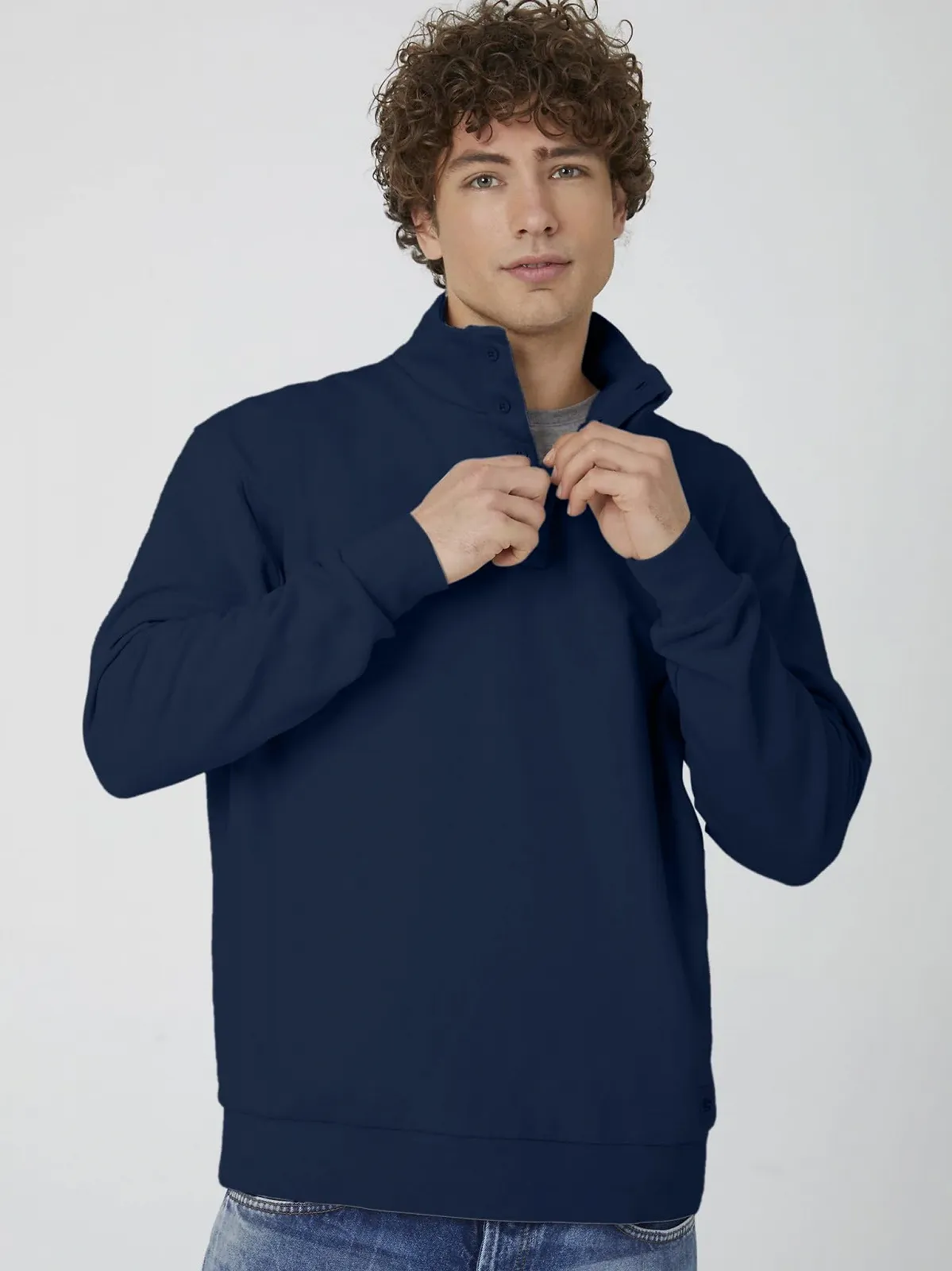 Світшот LTB Jeans Kosebe - Пуловер з довгими рукавами Regular для чоловіків, суміш бавовни - Синій M, фото №3