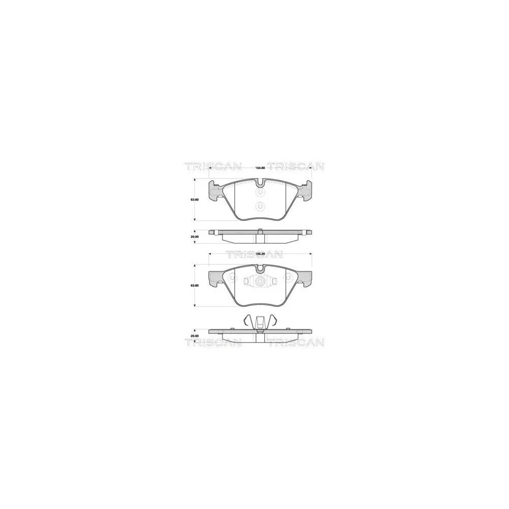 Комплект гальмівних колодок TRISCAN 8110 11029 для BMW JAGUAR передня вісь, фото №1