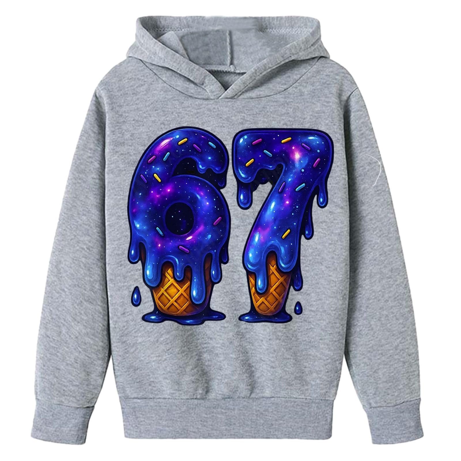 Дитячий Пуловер 67 З принтом цифр, фото №4