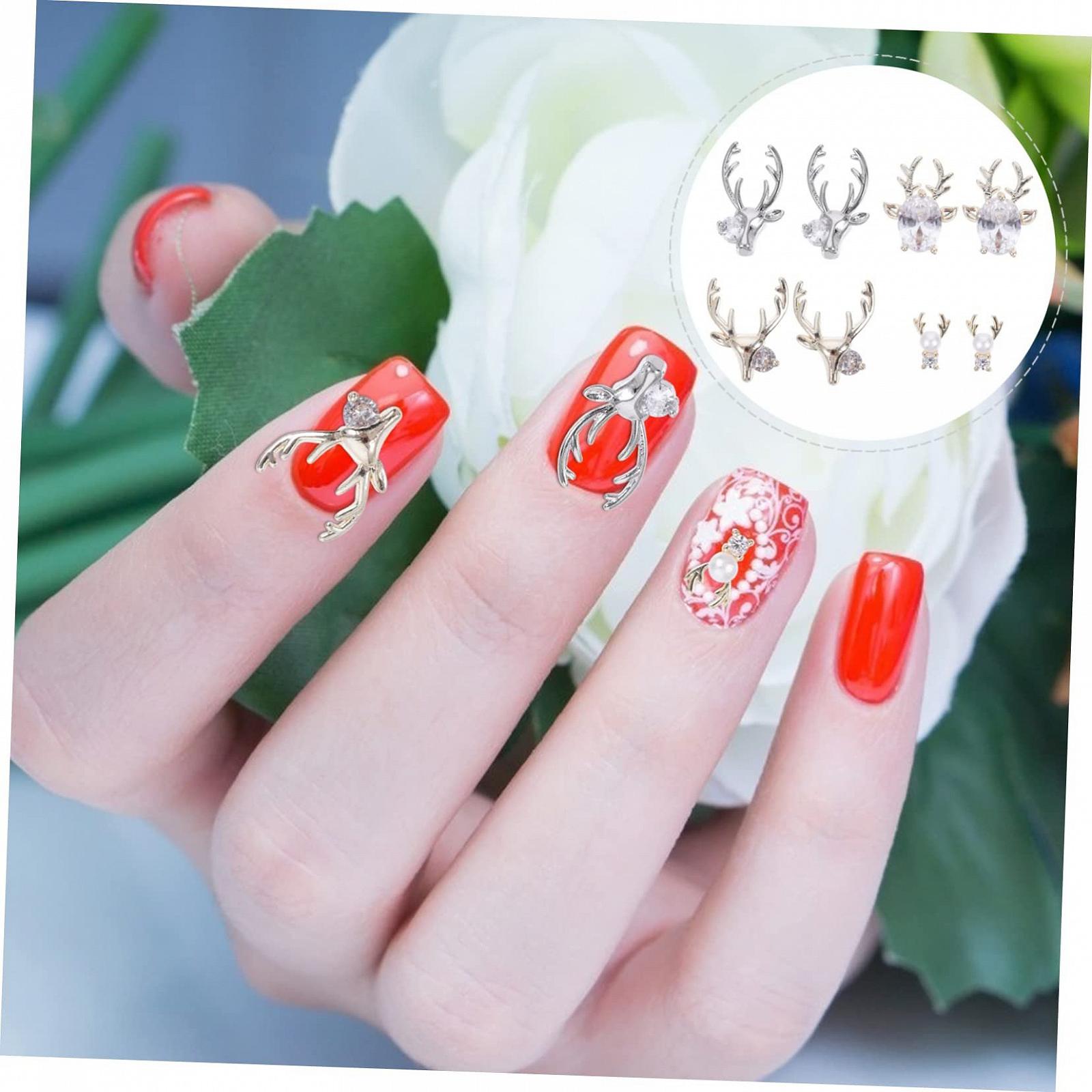 Украшения для ногтей Оленьи рога, цирконий, фото №9