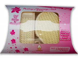 Набір для пілінгу (3 шт.) - рукавичка для пілінгу, ремінь для пілінгу, спонж для пілінгу synthetic.ua - Фото 1