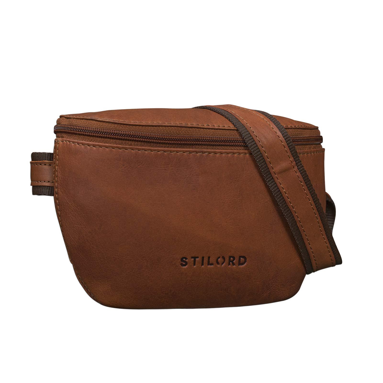 Поясная сумка STILORD Jules из натуральной кожи, маленькая, винтажная, для путешествий, для мужчин и женщин, для вечеринок, фестивалей, концертов и мобильного телефона, Cognac - Brown, фото №3