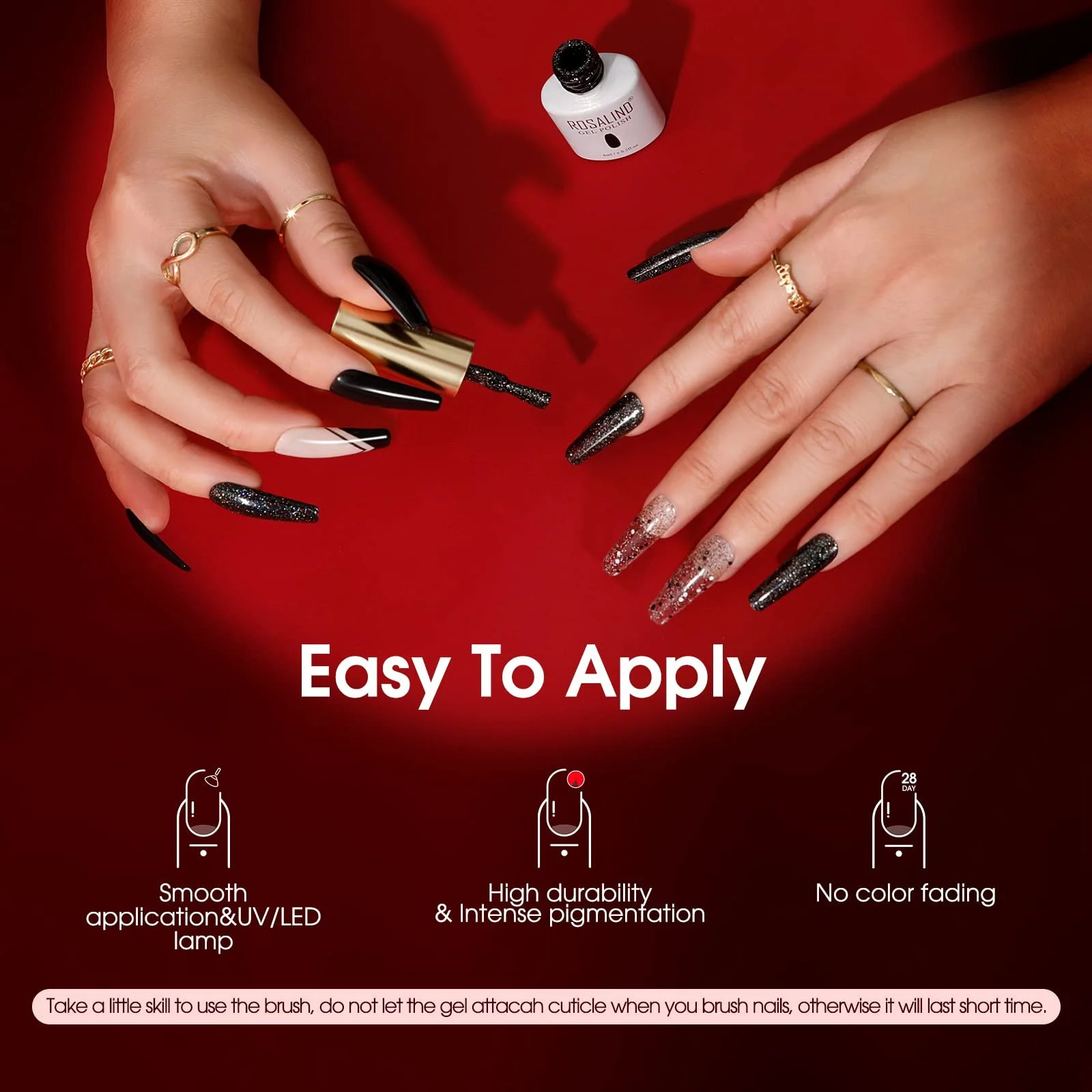 Гель-лак ROSALIND 6 кольорів, фото №6