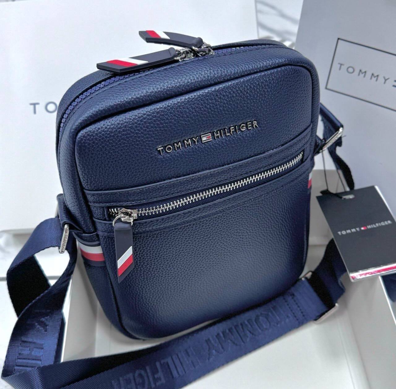 Чоловіча сумка через плече синя Tommy Hilfiger, фото №3