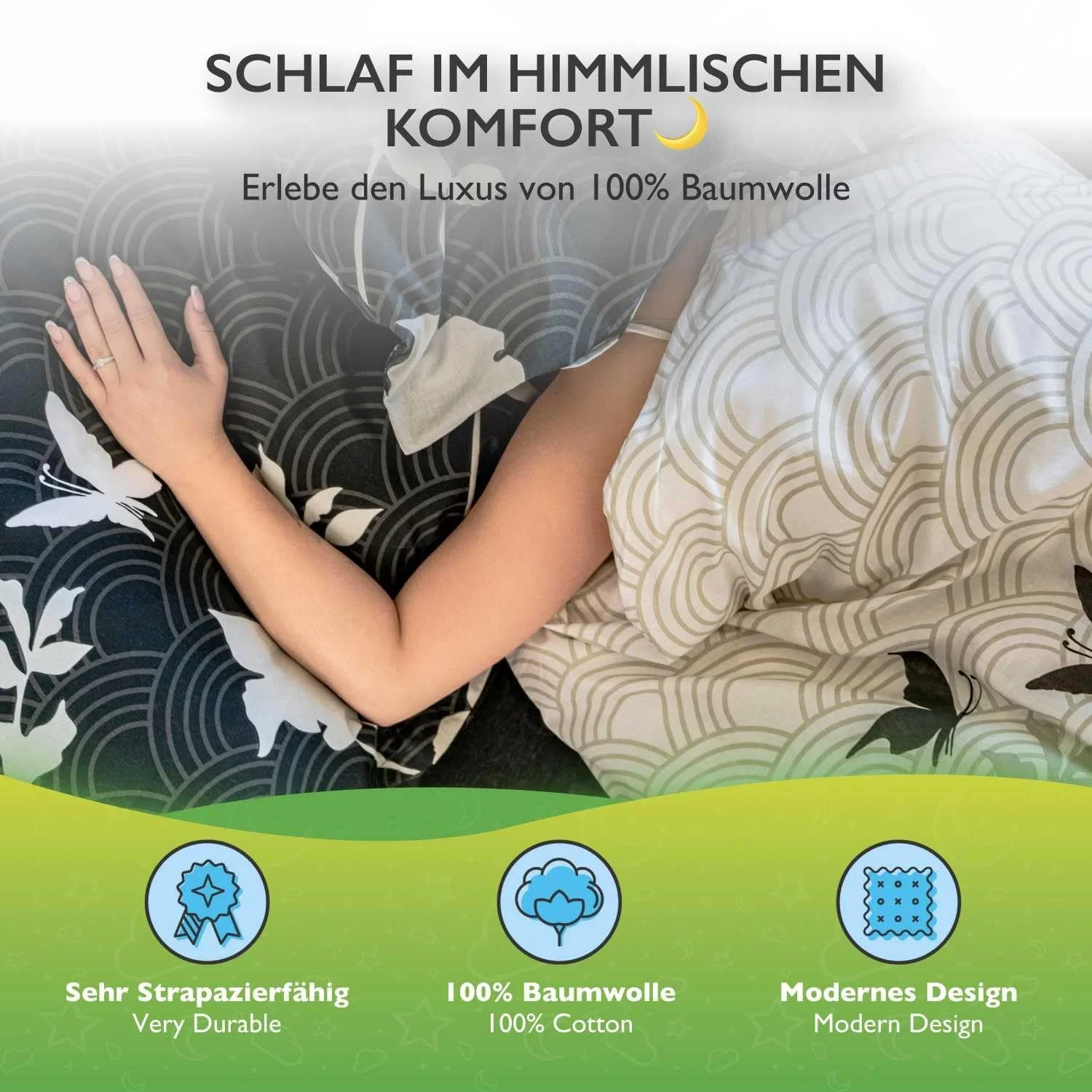 Постільна білизна etérea Renforcé Osaka Butterflies бавовна, фото №2