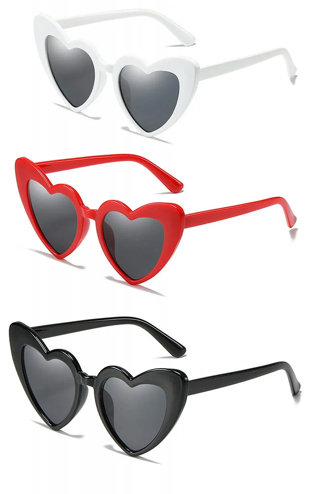 Солнцезащитные очки в форме сердца Ailovone, 3 шт., фото №1