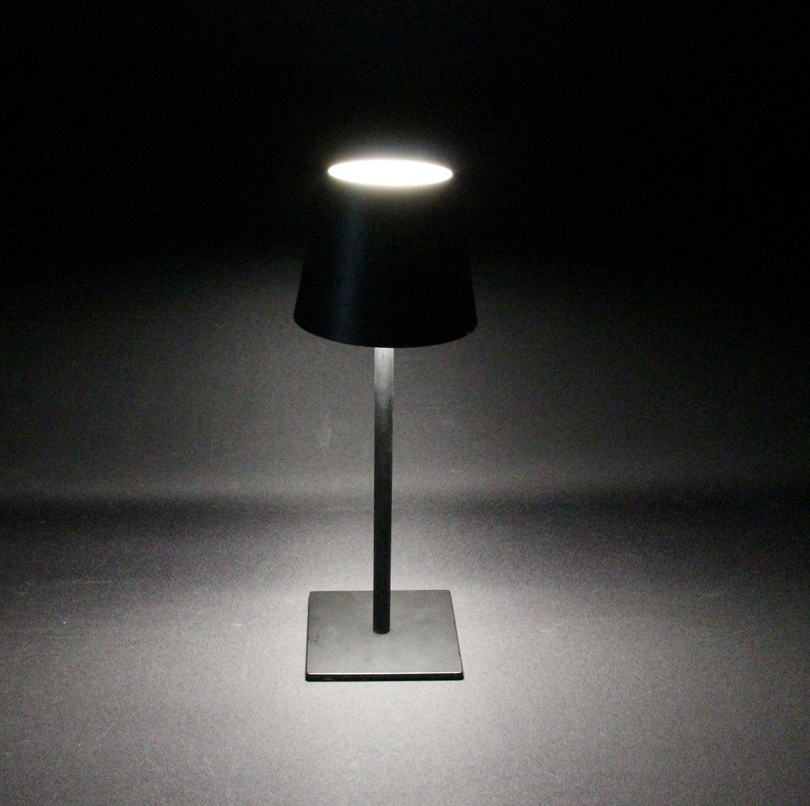 Настільна лампа FRANK FLECHTWAREN "Black" LED металева матова димована сенсорна 31 см Чорна, фото №4