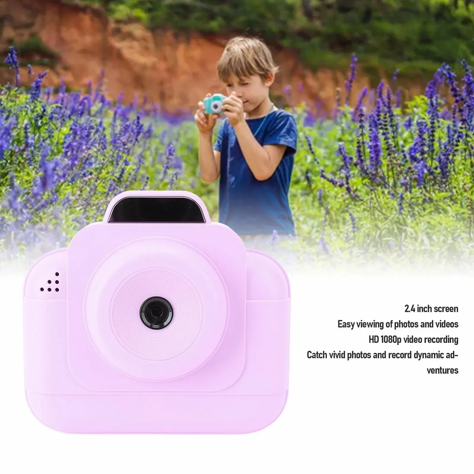 Фотокамера мгновенной печати Denash 1080p 2.4-дюймовый экран Selfie Digital Video, фото №4